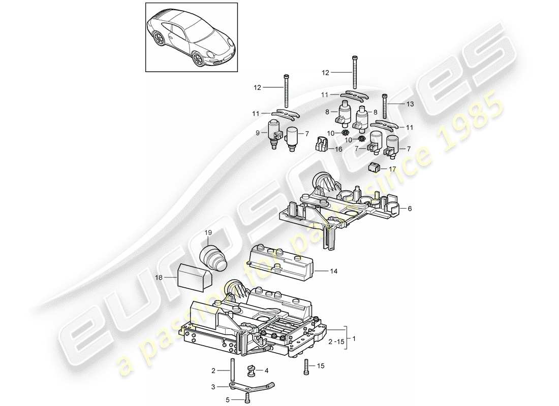 porsche 2005 (997-1) tiptronic parts diagram