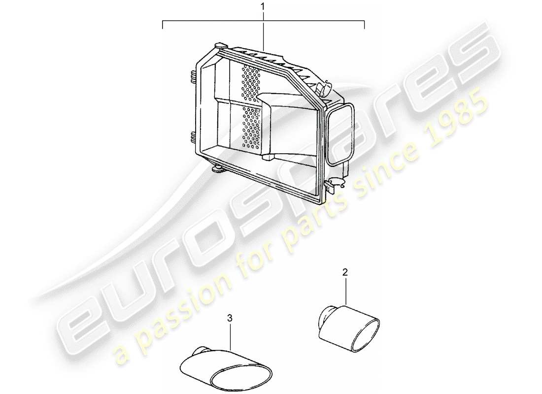 porsche 1998 (tequipment) exh.optic sound package parts diagram