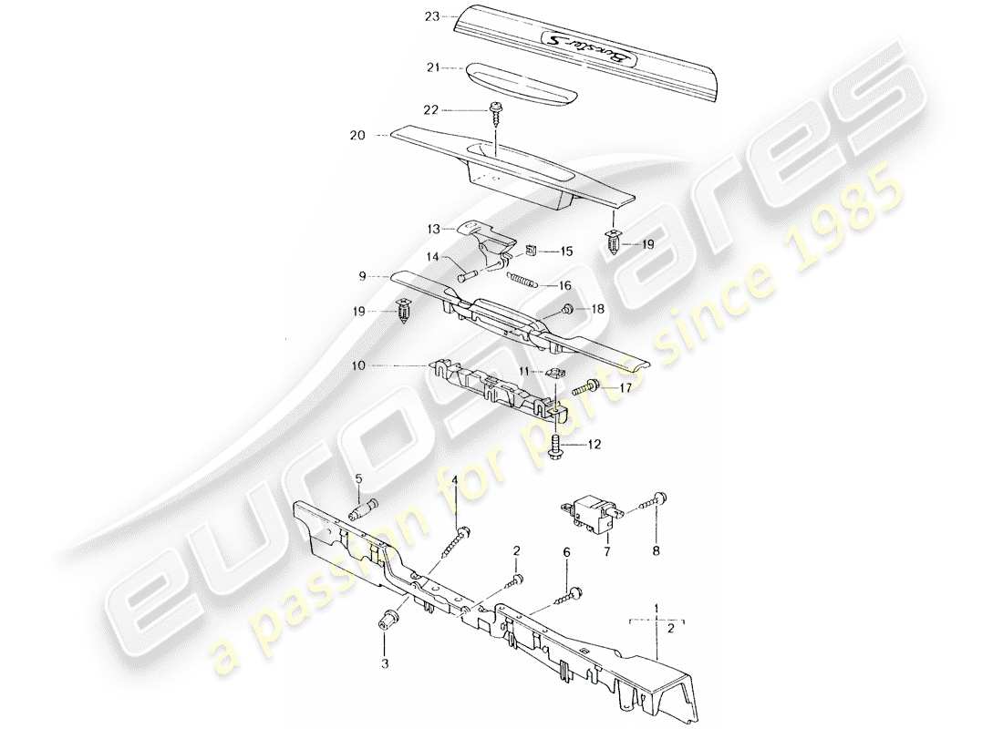 porsche 2000 (986 boxster) trim sill parts diagram