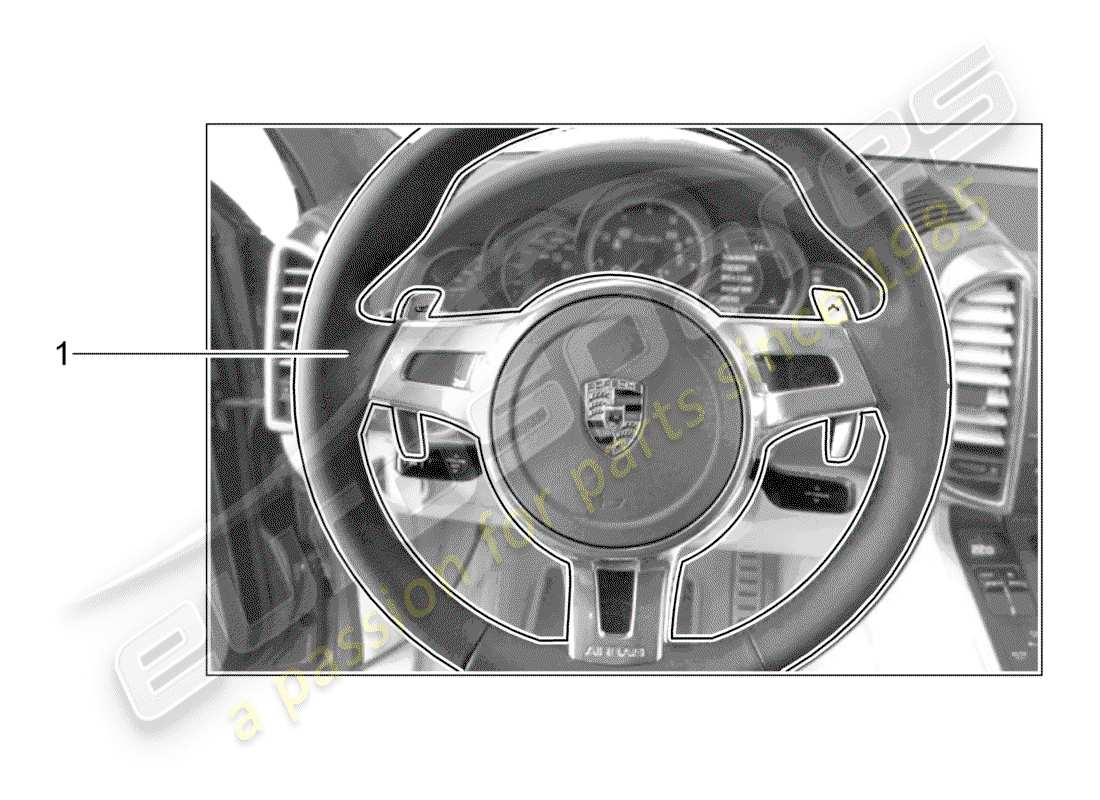 porsche 2013 (tequipment cayenne) sports steering wheel parts diagram