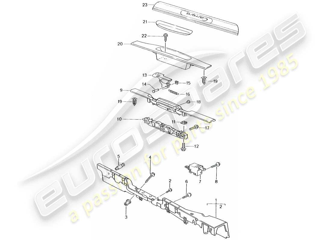 porsche 2003 (996) lining - sill part diagram