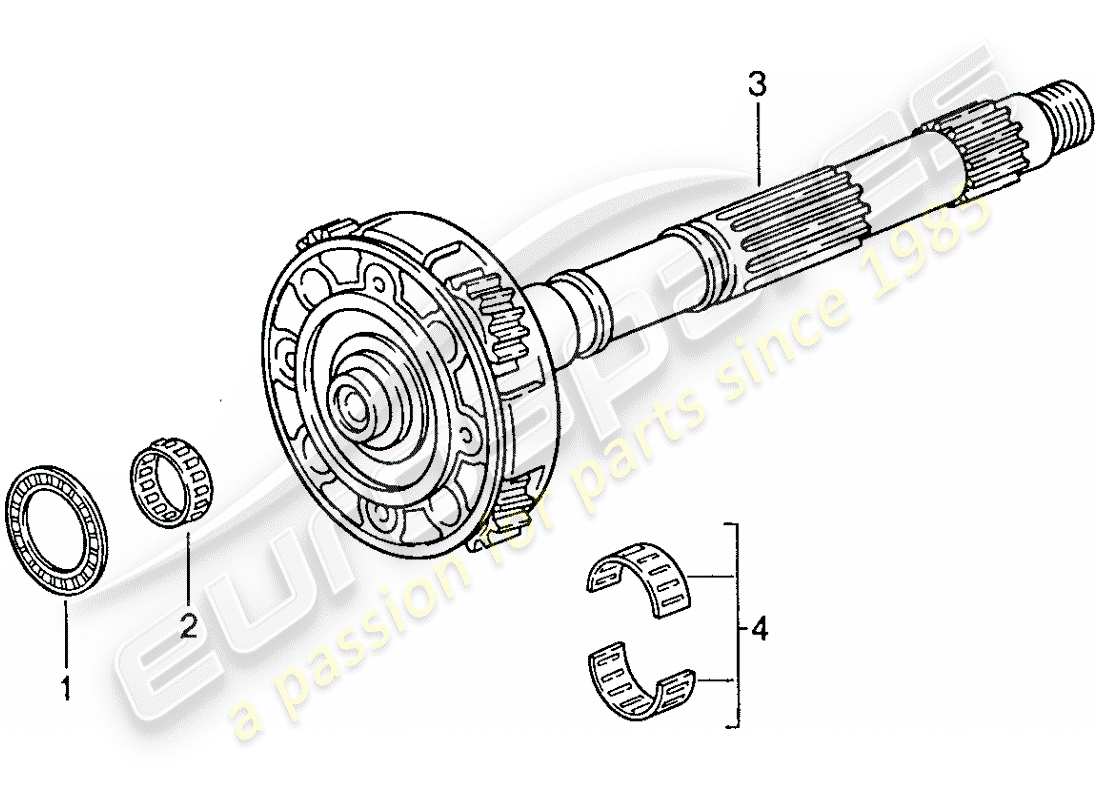 porsche 1991 (928) automatic transmission - planet pinion carrier part diagram