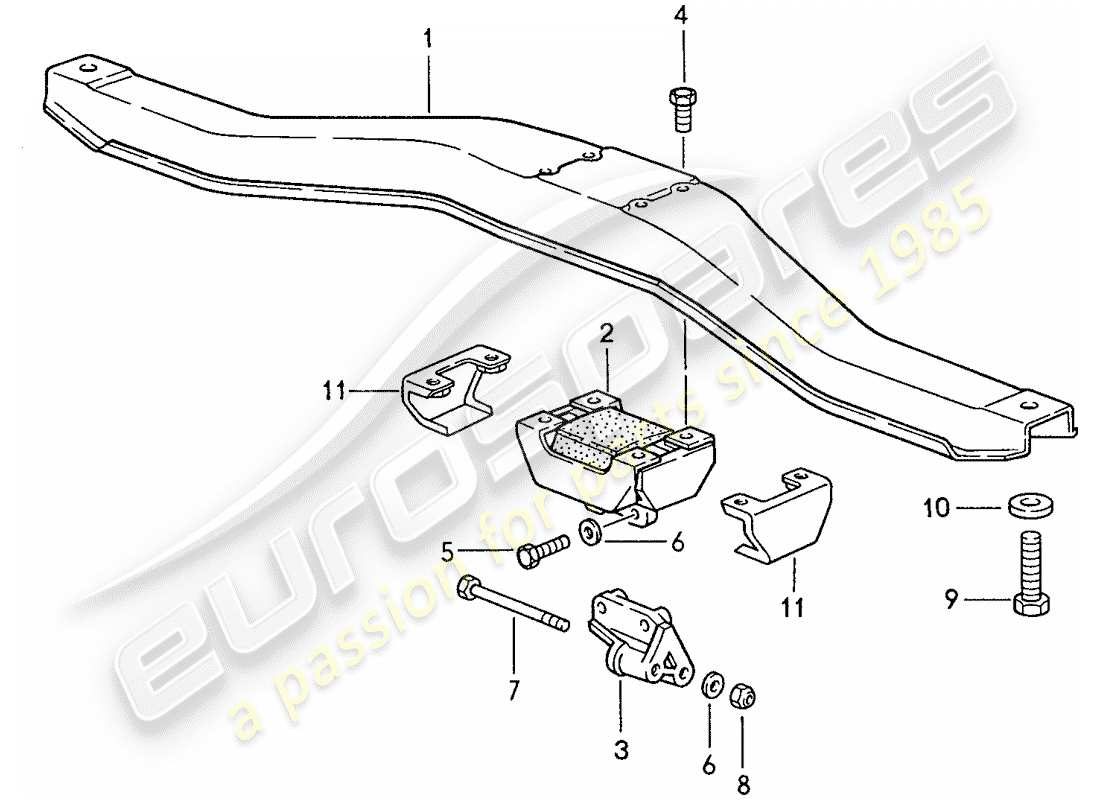 porsche 1989 (944) transmission suspension - for - manual gearbox parts diagram