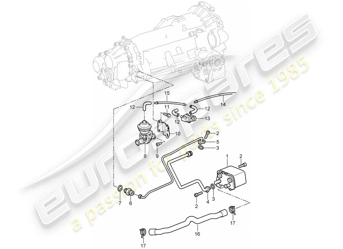 porsche 2009 997-2 turbo / gt2 tiptronic parts diagram