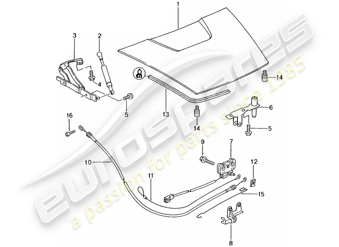 porsche 1998 (986 boxster) cover rear part diagram