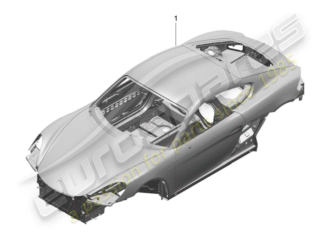 porsche 2017 (718 cayman) car body part diagram