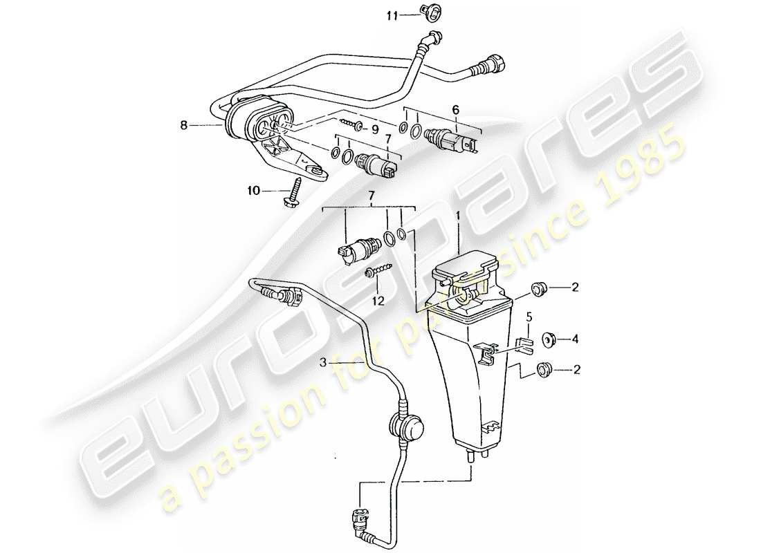 porsche 2005 (996 turbo / gt2) evaporative emission canister part diagram