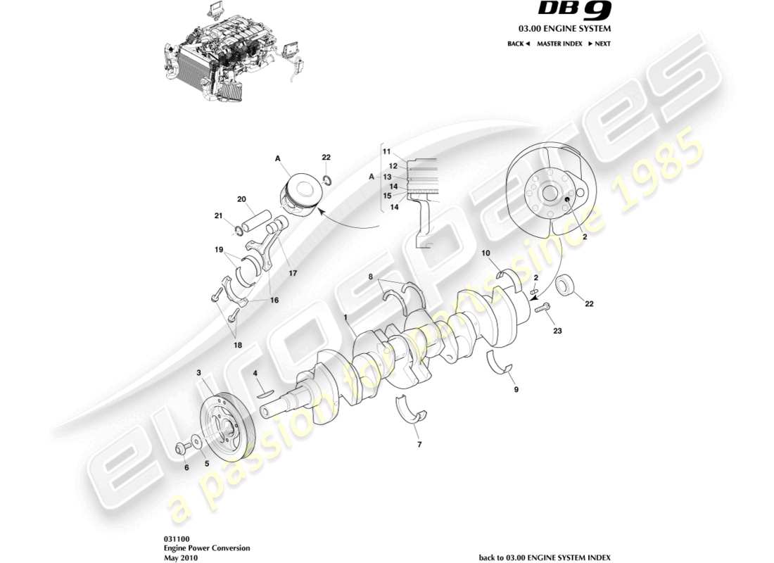 aston martin db9 (2011) power conversion parts diagram