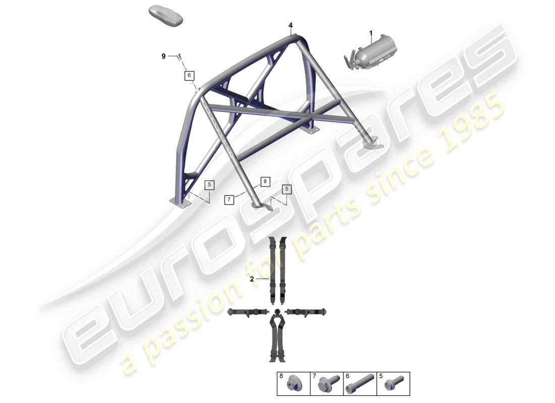 a part diagram from the porsche 2020 (992-1) parts catalogue