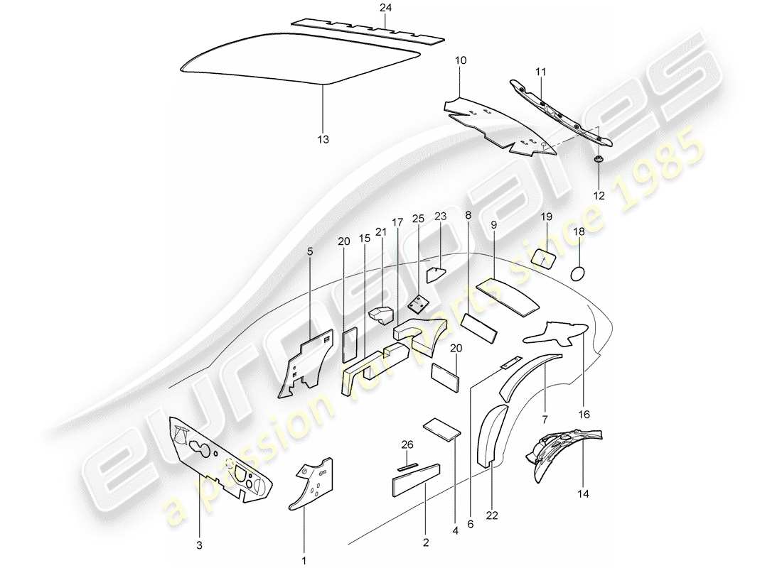 VIEW PARTS DIAGRAMS FROM THE PORSCHE 997 PARTS CATALOGUE a part diagram from the porsche 997 parts catalogue