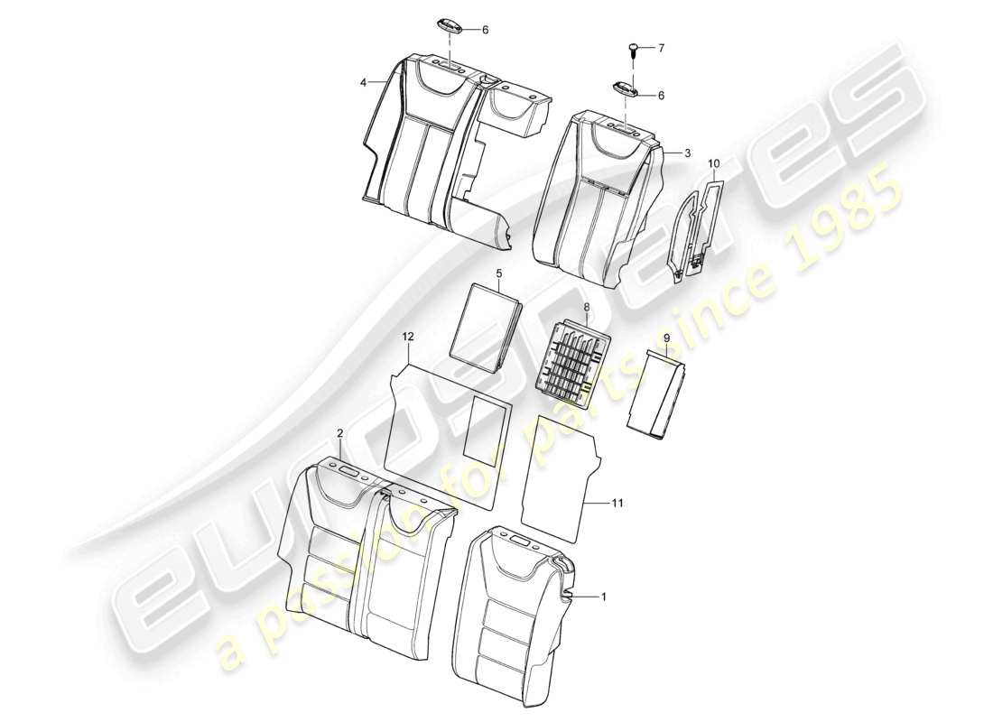 VIEW PARTS DIAGRAMS FROM THE PORSCHE CAYENNE PARTS CATALOGUE a part diagram from the porsche cayenne parts catalogue