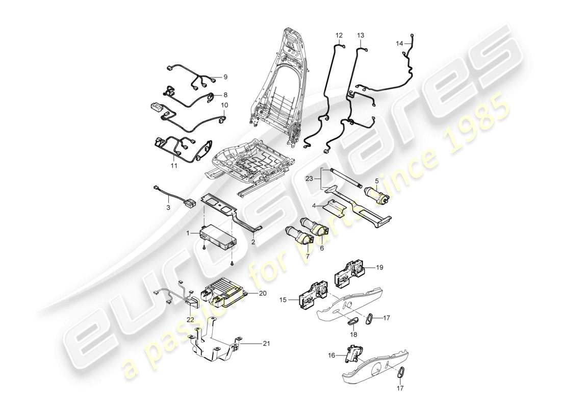 a part diagram from the porsche cayman parts catalogue