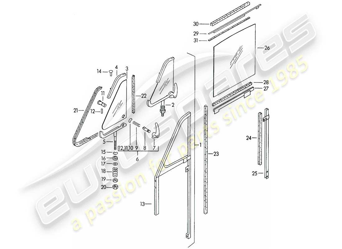 VIEW PARTS DIAGRAMS FROM THE PORSCHE 356 PARTS CATALOGUE a part diagram from the porsche 356 parts catalogue