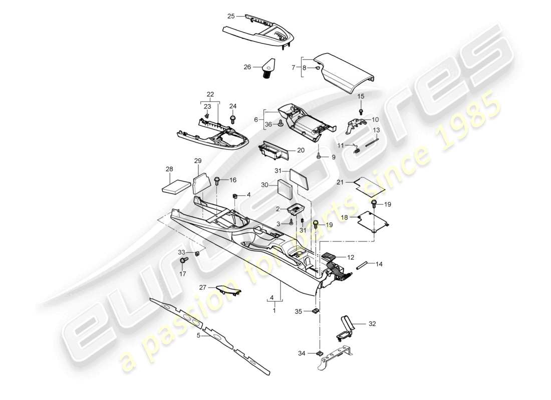 VIEW PARTS DIAGRAMS FROM THE PORSCHE BOXSTER PARTS CATALOGUE a part diagram from the porsche boxster parts catalogue