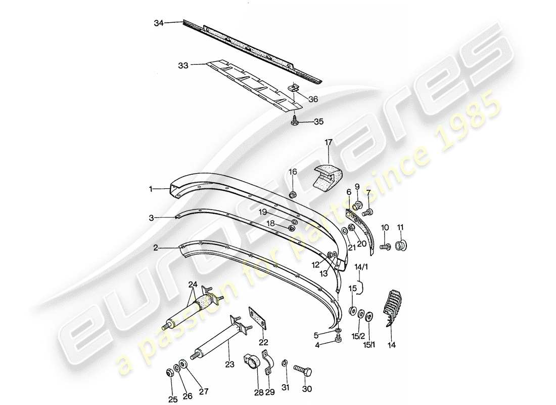 a part diagram from the porsche 1974 (911) parts catalogue