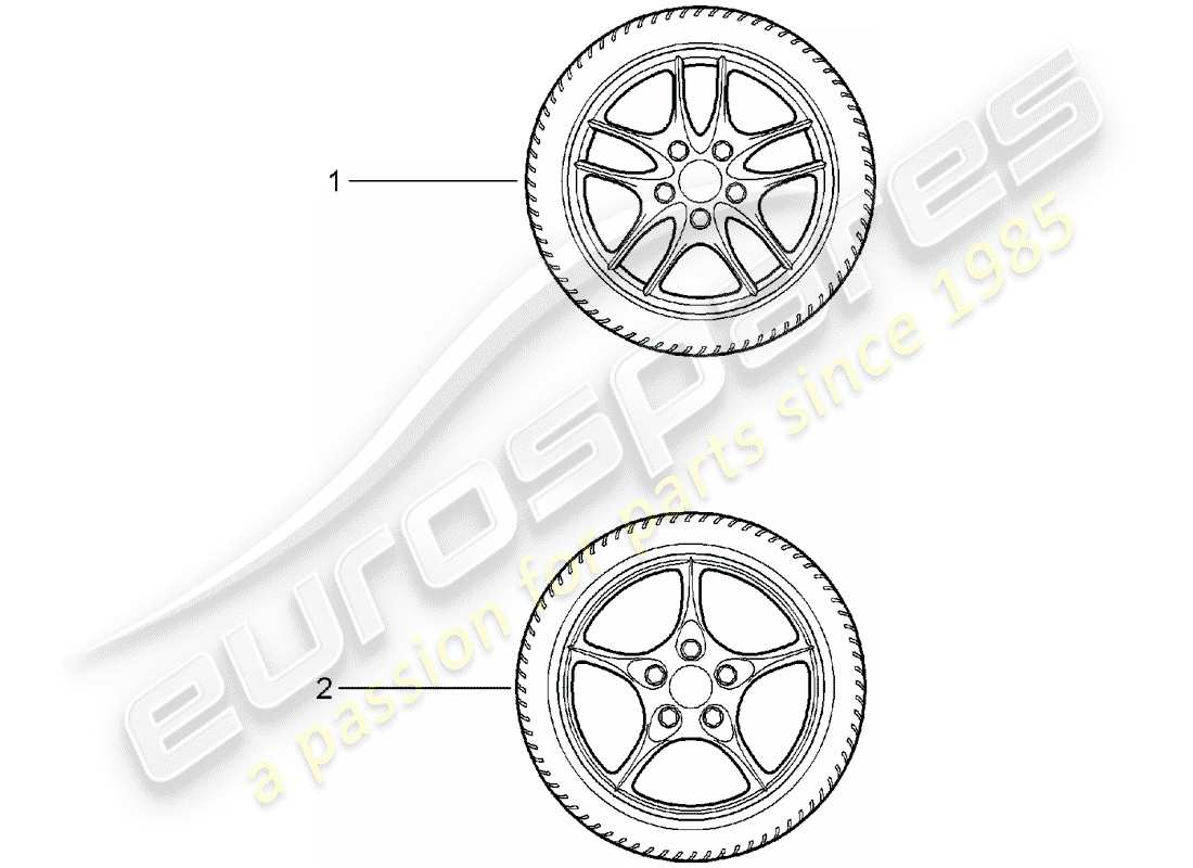 a part diagram from the porsche 2001 (tequipment) parts catalogue