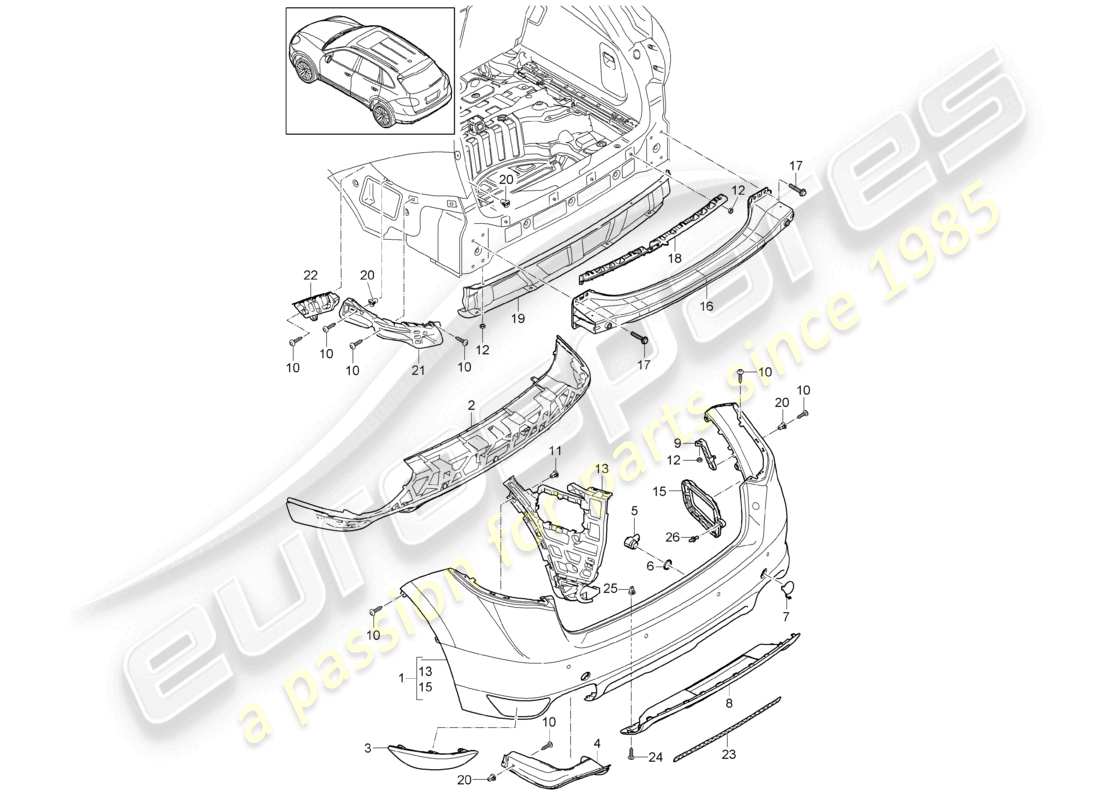 a part diagram from the porsche 2014 (cayenne e2 92a) parts catalogue