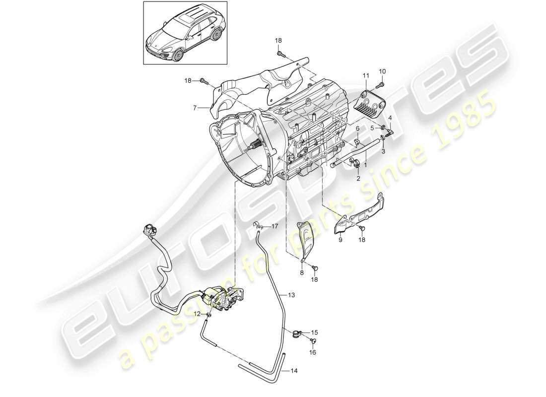 a part diagram from the porsche cayenne parts catalogue