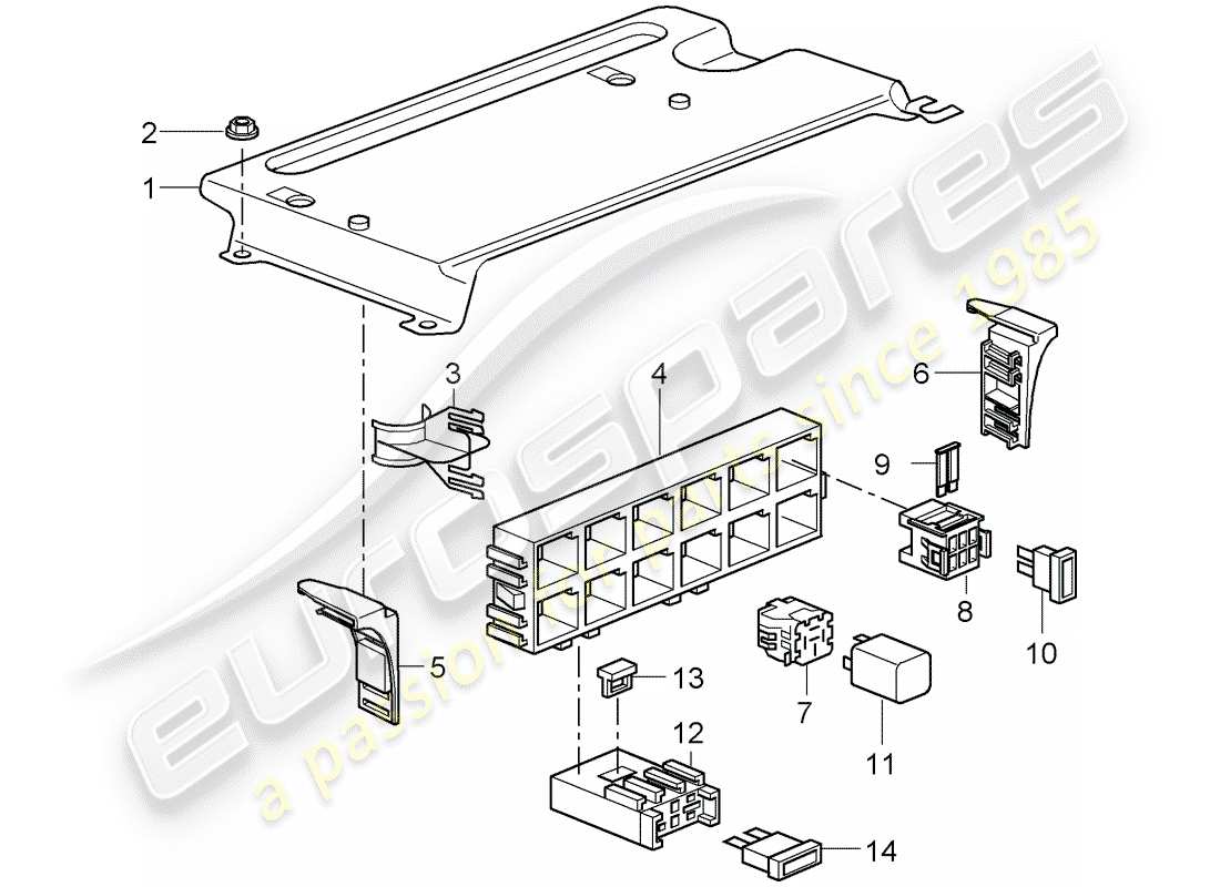 a part diagram from the porsche 2007 (997-1 turbo / gt2) parts catalogue