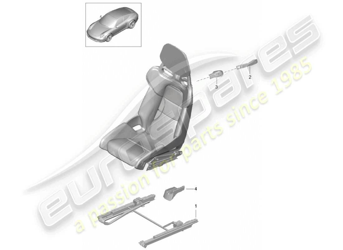 a part diagram from the porsche 2012 (991-1) parts catalogue