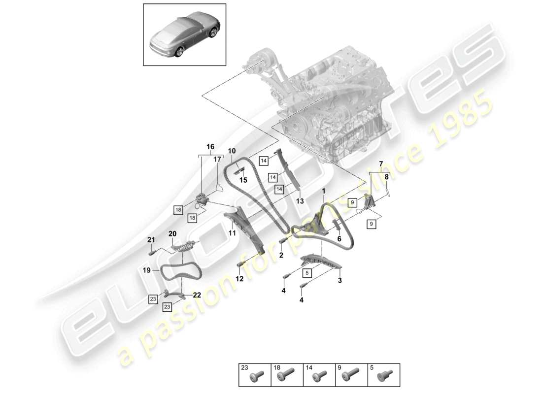 a part diagram from the porsche 2019 (panamera 971-1) parts catalogue