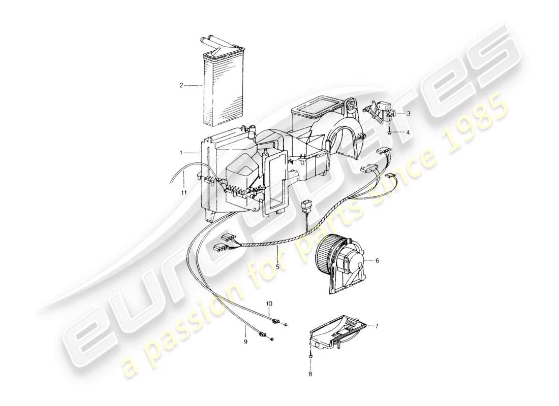 a part diagram from the porsche 1999 (986 boxster) parts catalogue
