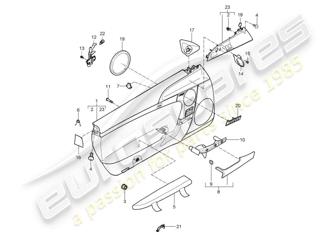 a part diagram from the porsche 2007 (987 boxster) parts catalogue