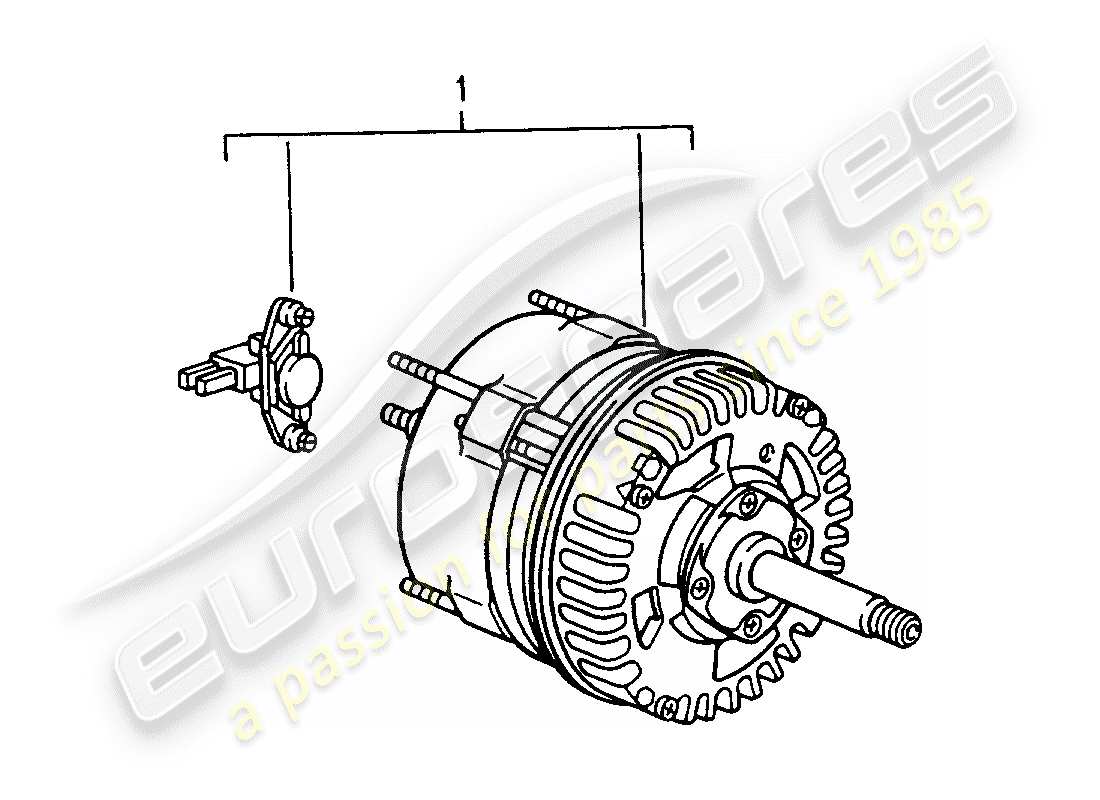 a part diagram from the porsche 1971 (refurbished and exchange catalogue) parts catalogue