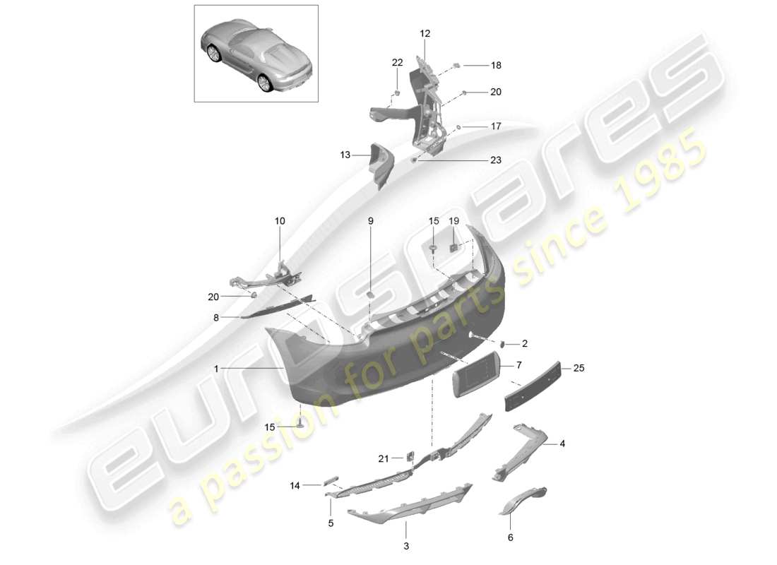 a part diagram from the porsche boxster parts catalogue