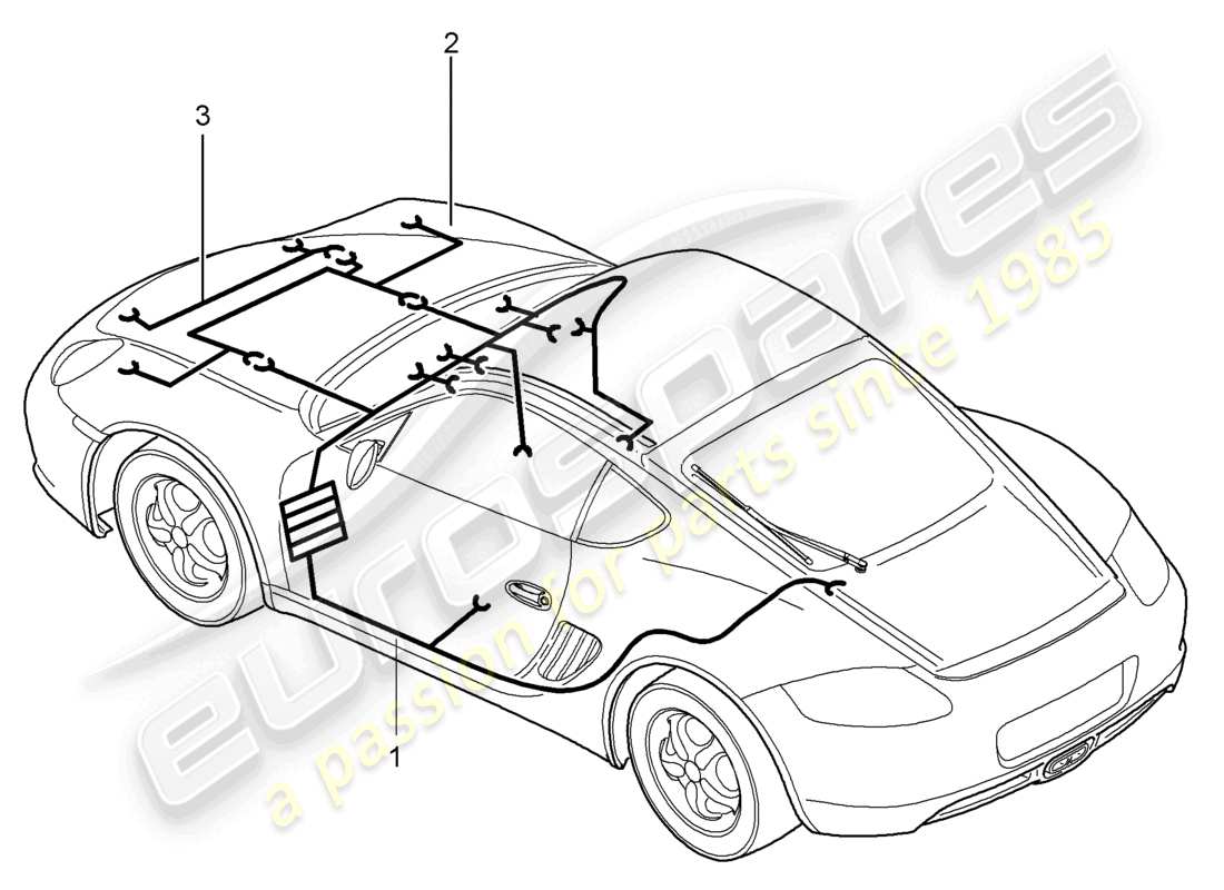 a part diagram from the porsche cayman parts catalogue