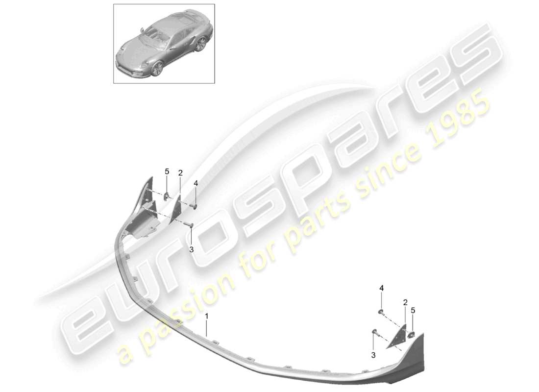 a part diagram from the porsche 991 parts catalogue