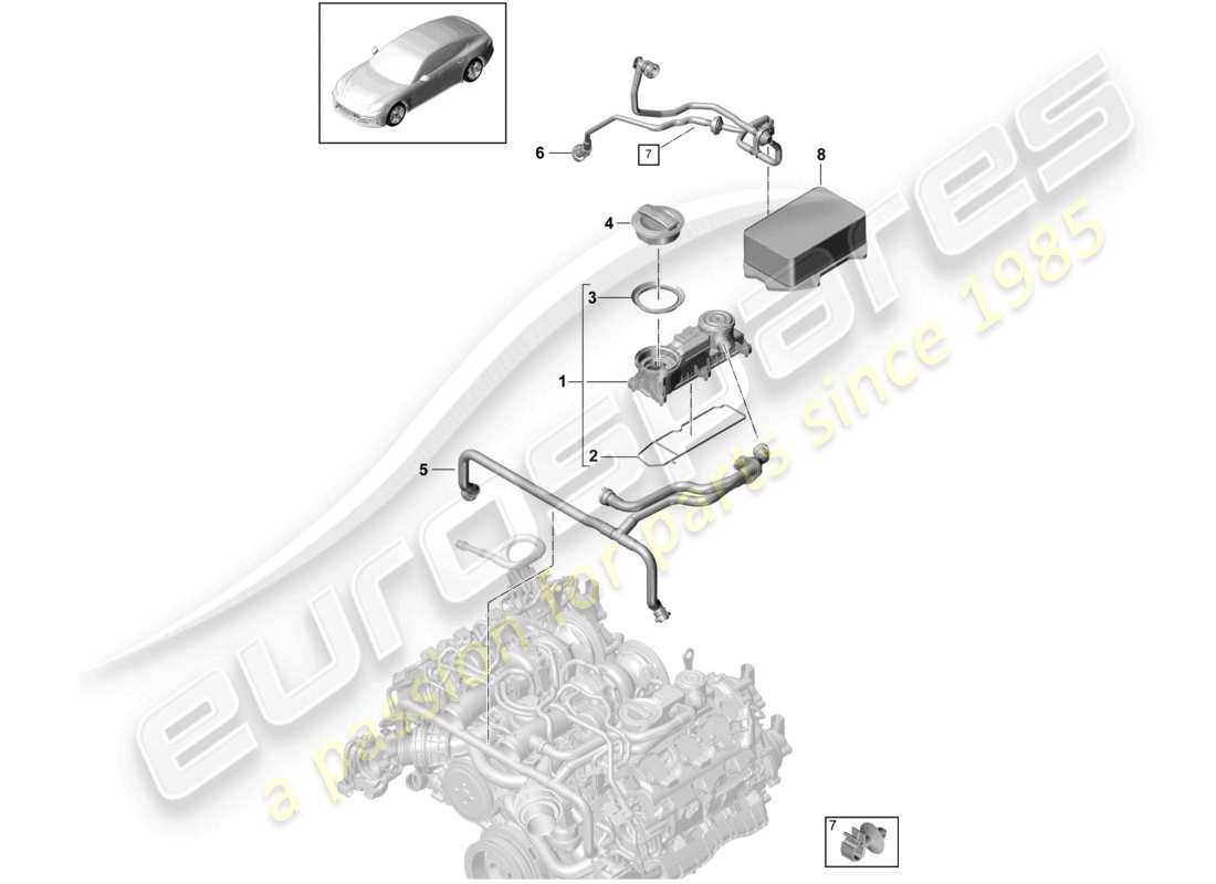 a part diagram from the porsche 2020 (panamera 971-1) parts catalogue
