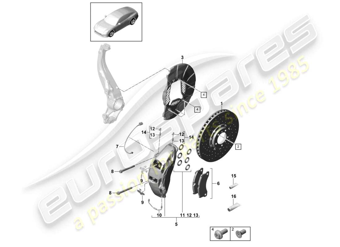 a part diagram from the porsche 2019 (panamera 971-1) parts catalogue