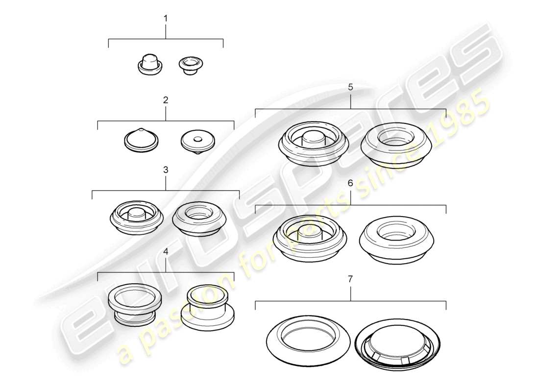 a part diagram from the porsche 2011 (987 boxster) parts catalogue