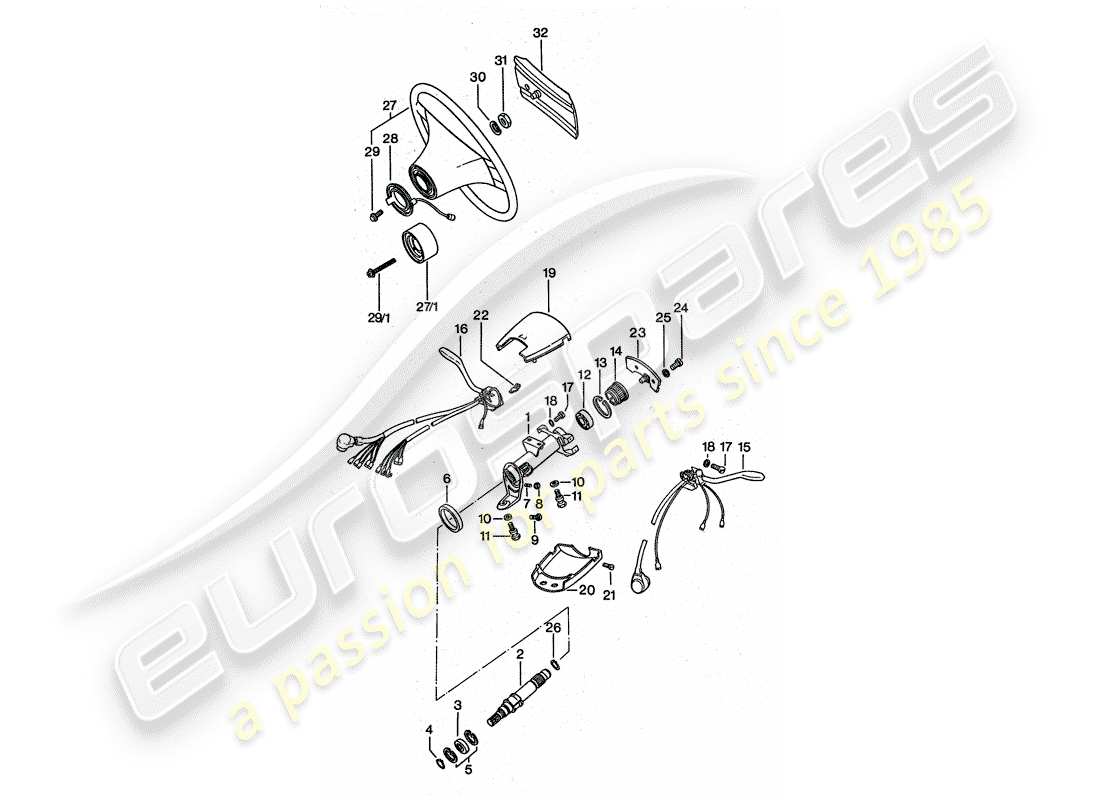 a part diagram from the porsche 1977 (911 turbo) parts catalogue