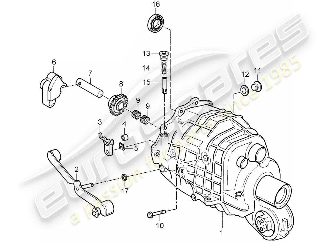a part diagram from the porsche 2002 (996) parts catalogue