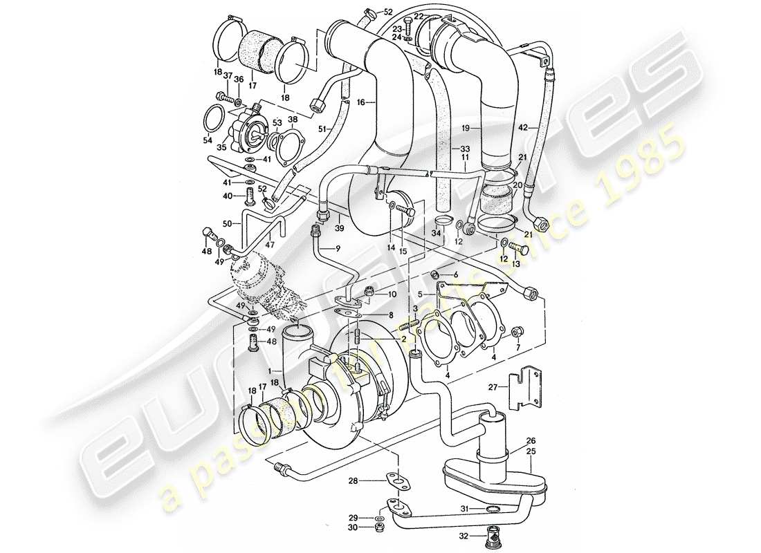 a part diagram from the porsche 911 parts catalogue