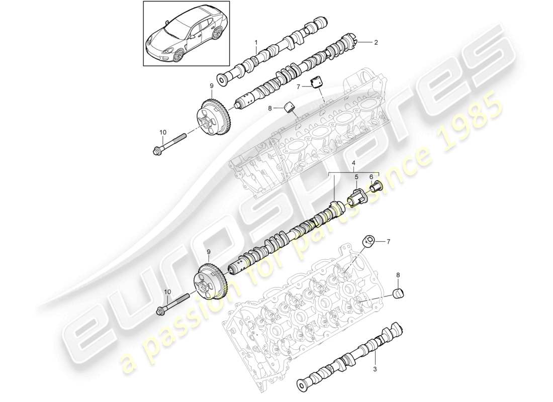 a part diagram from the porsche panamera parts catalogue