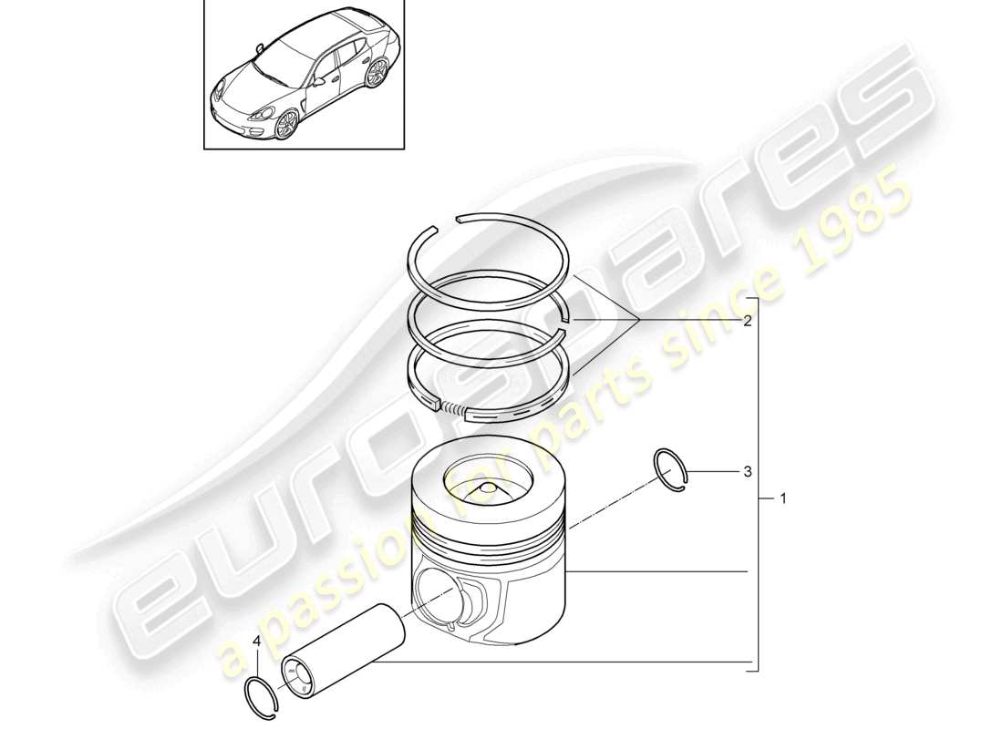 a part diagram from the porsche panamera parts catalogue