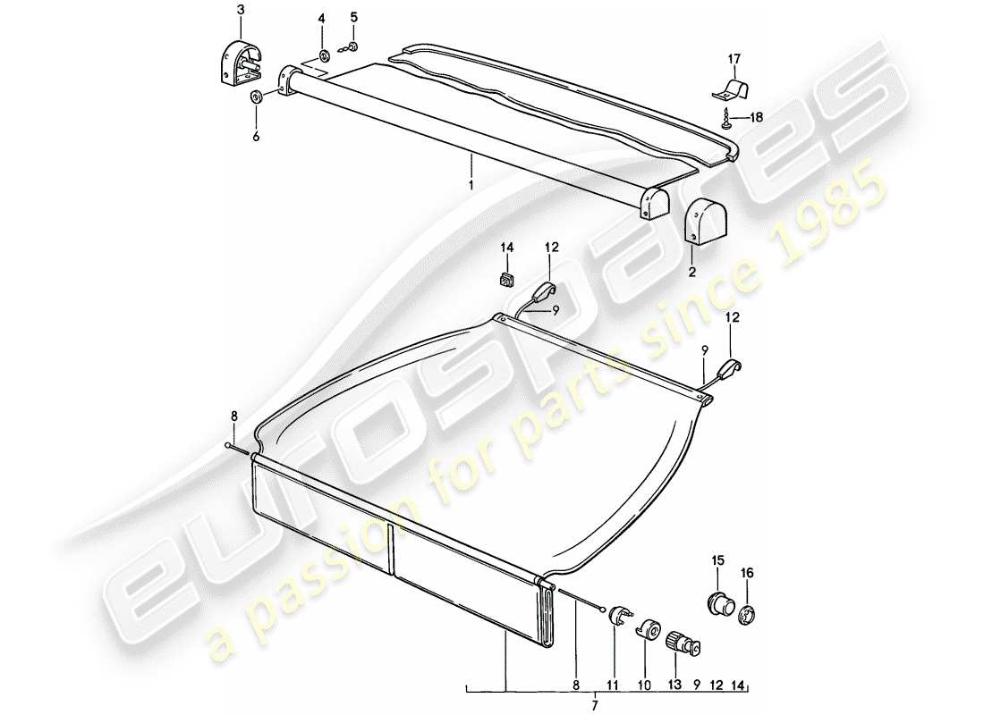 a part diagram from the porsche 1986 (924s) parts catalogue