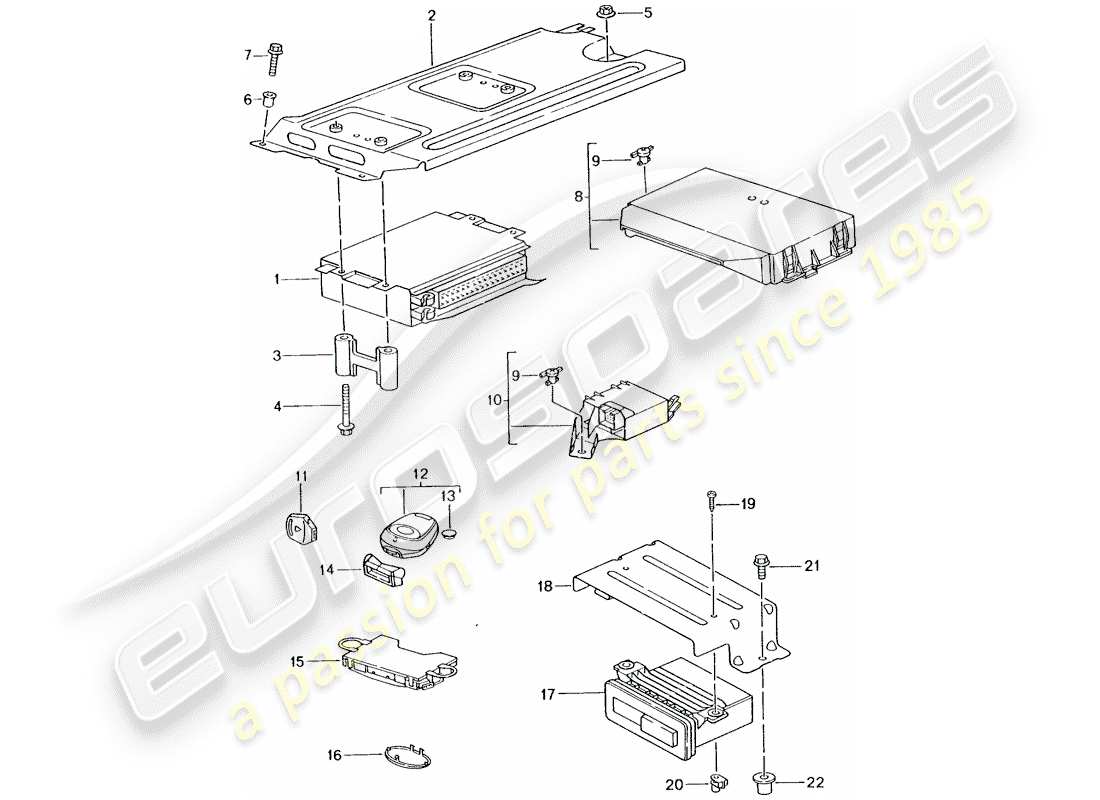 a part diagram from the porsche 996 parts catalogue