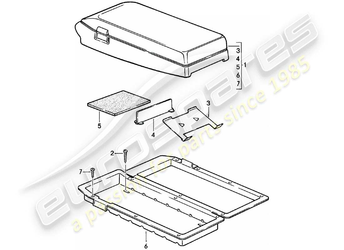 a part diagram from the porsche 1985 (924) parts catalogue