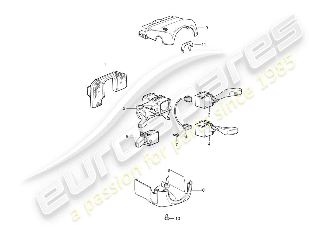 a part diagram from the porsche 2006 (987 cayman) parts catalogue