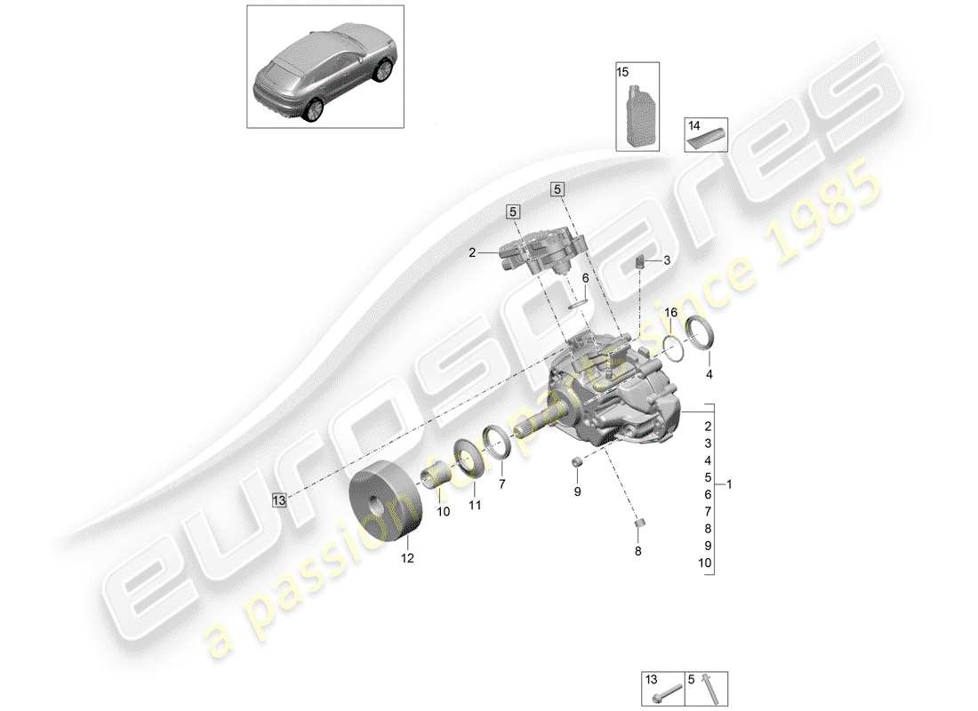 part diagram containing part number paf008150