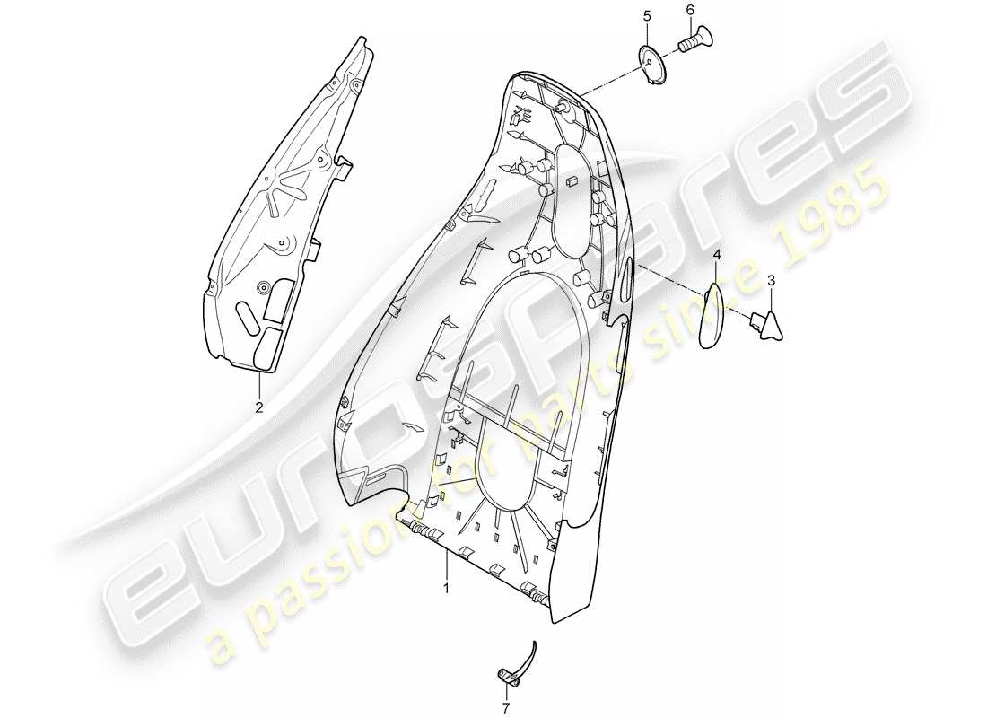 a part diagram from the porsche 2005 (997-1) parts catalogue