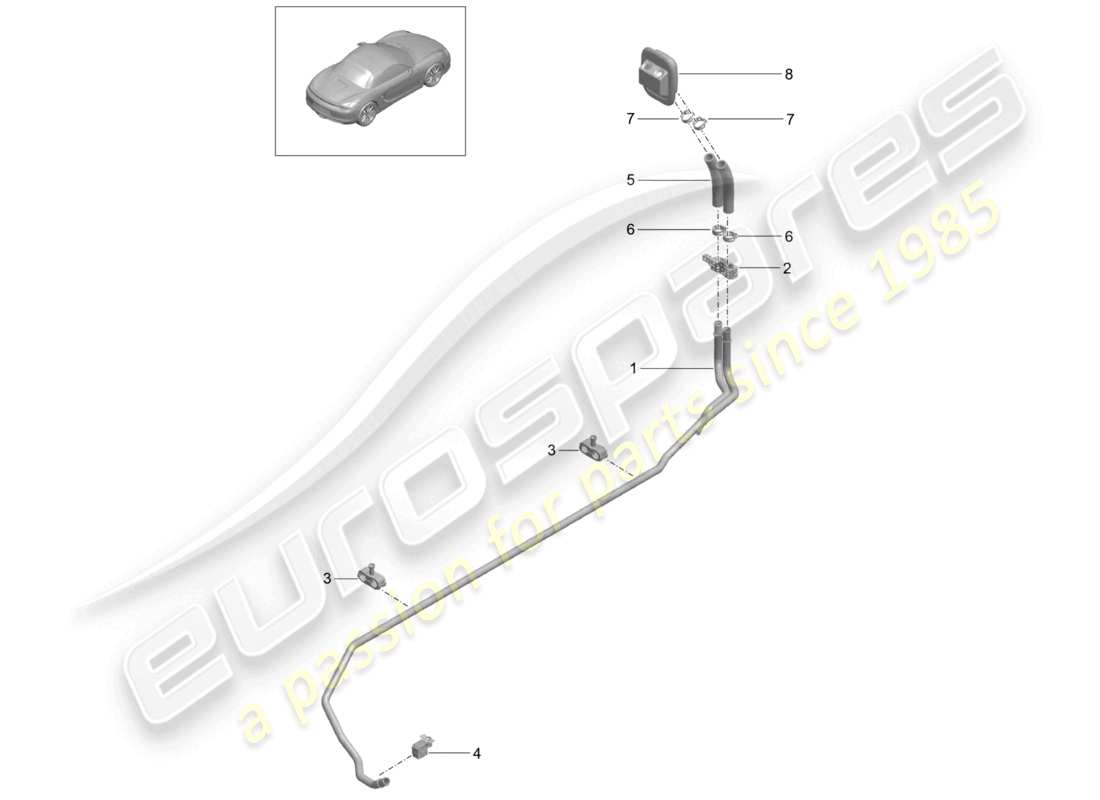 a part diagram from the porsche 2013 (981 boxster) parts catalogue