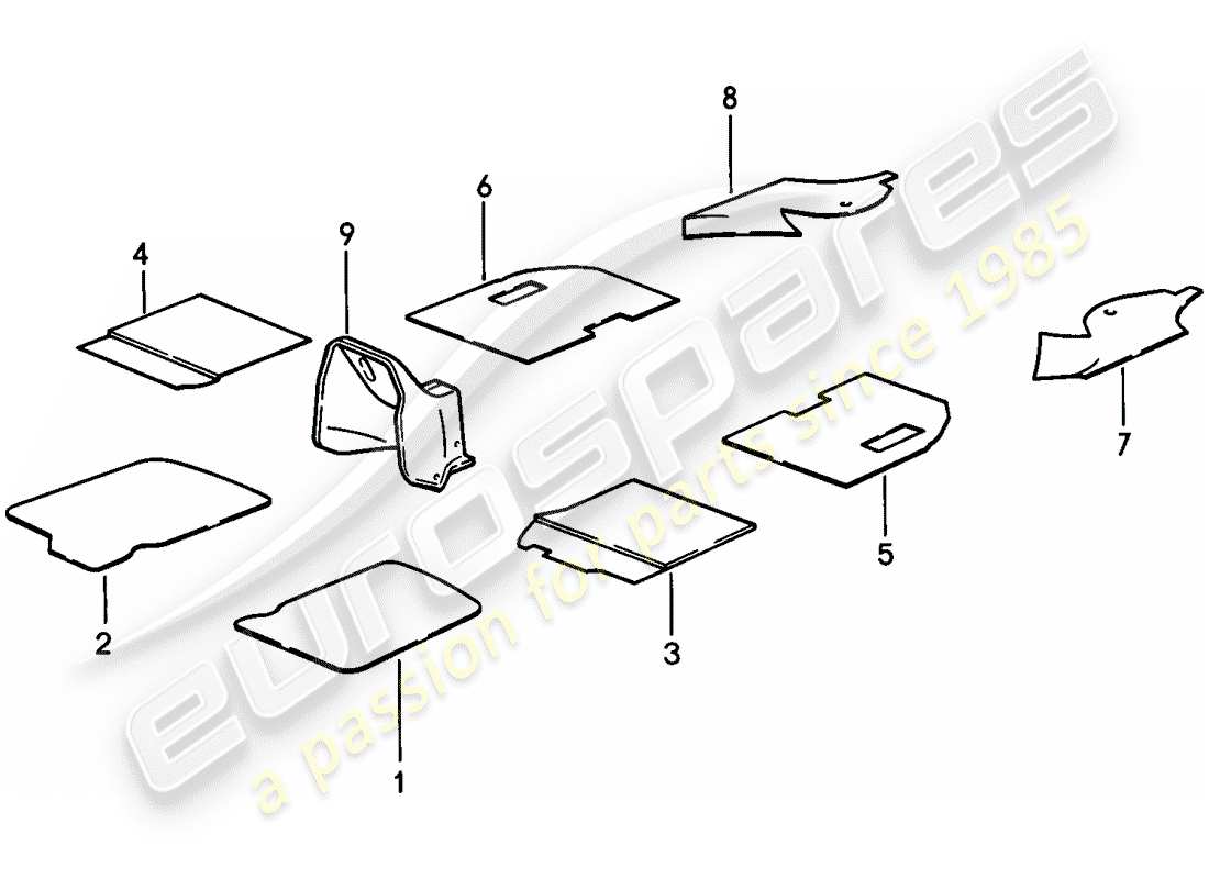 a part diagram from the porsche 924 parts catalogue