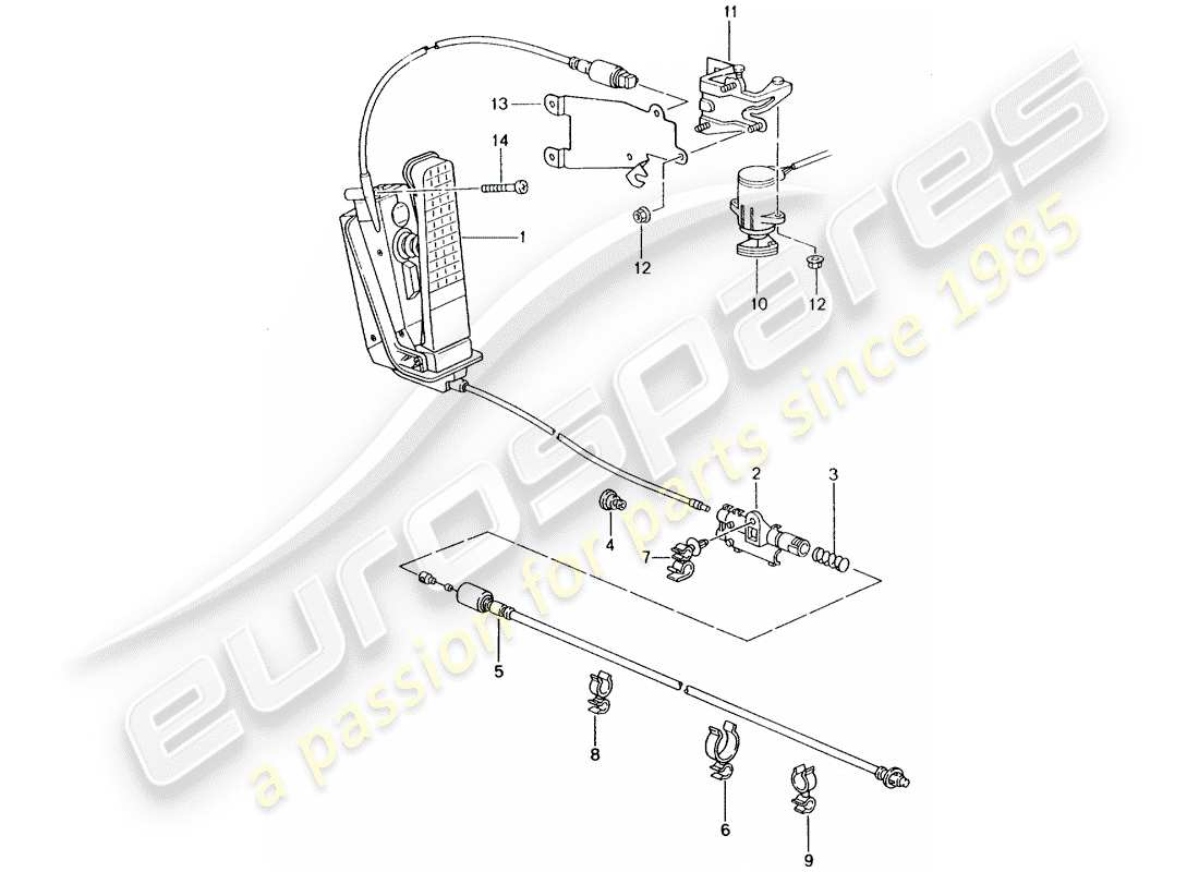 a part diagram from the porsche 2002 (996) parts catalogue