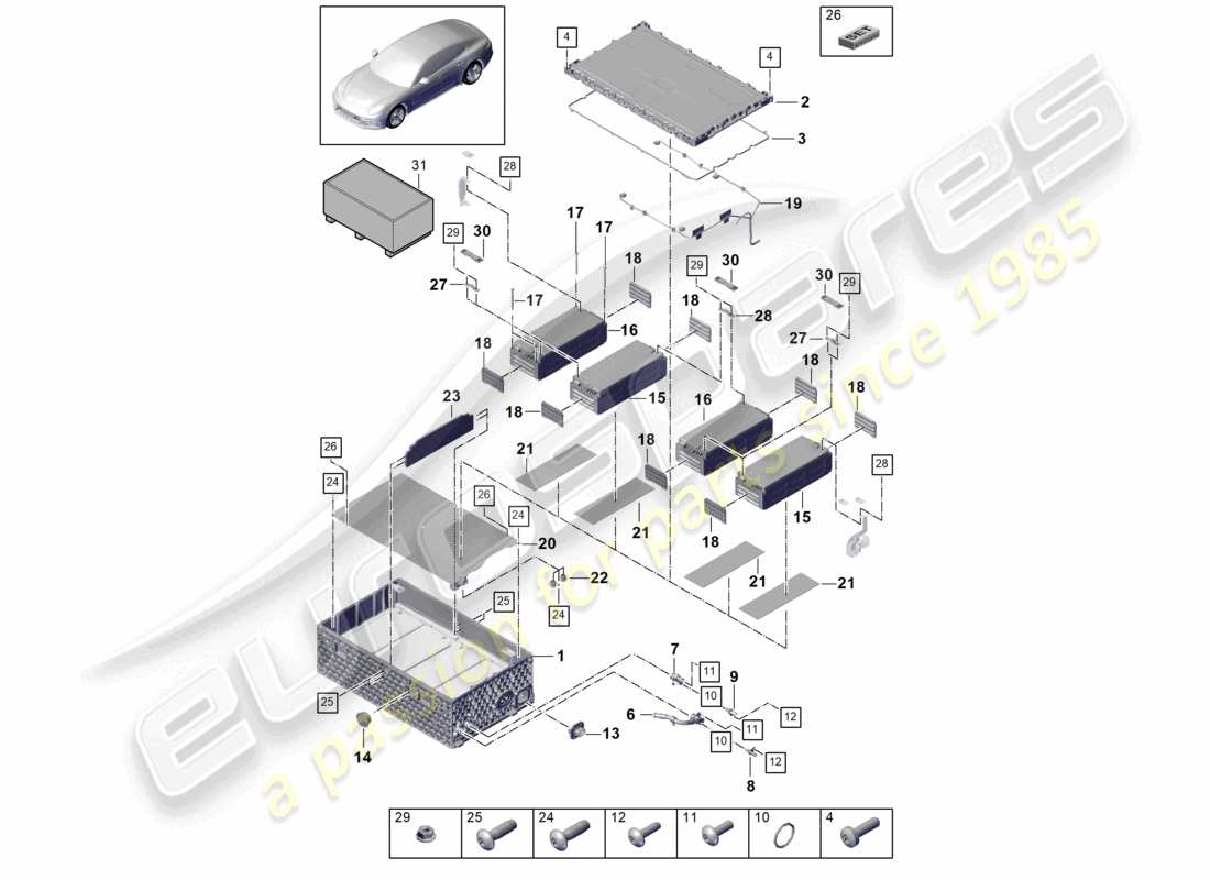 VIEW PARTS DIAGRAMS FROM THE PORSCHE PANAMERA PARTS CATALOGUE a part diagram from the porsche panamera parts catalogue