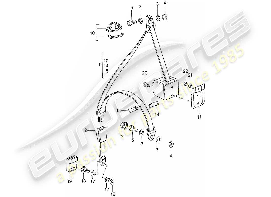 a part diagram from the porsche 959 parts catalogue